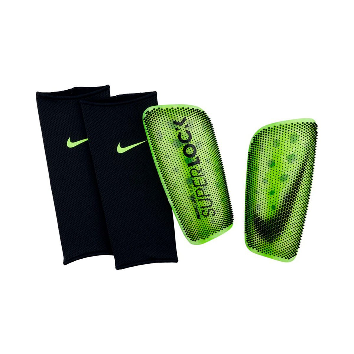 Shinpads Nike Mercurial Lite SuperLock Volt-Black - Football store Fútbol  Emotion