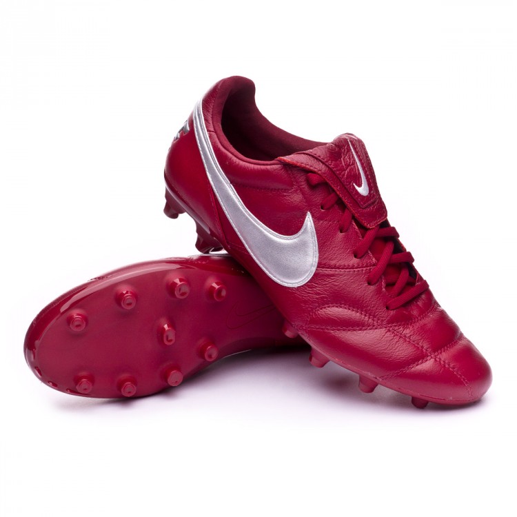 Football Boots Nike Tiempo Premier II FG Team red-Metallic silver -  Football store Fútbol Emotion