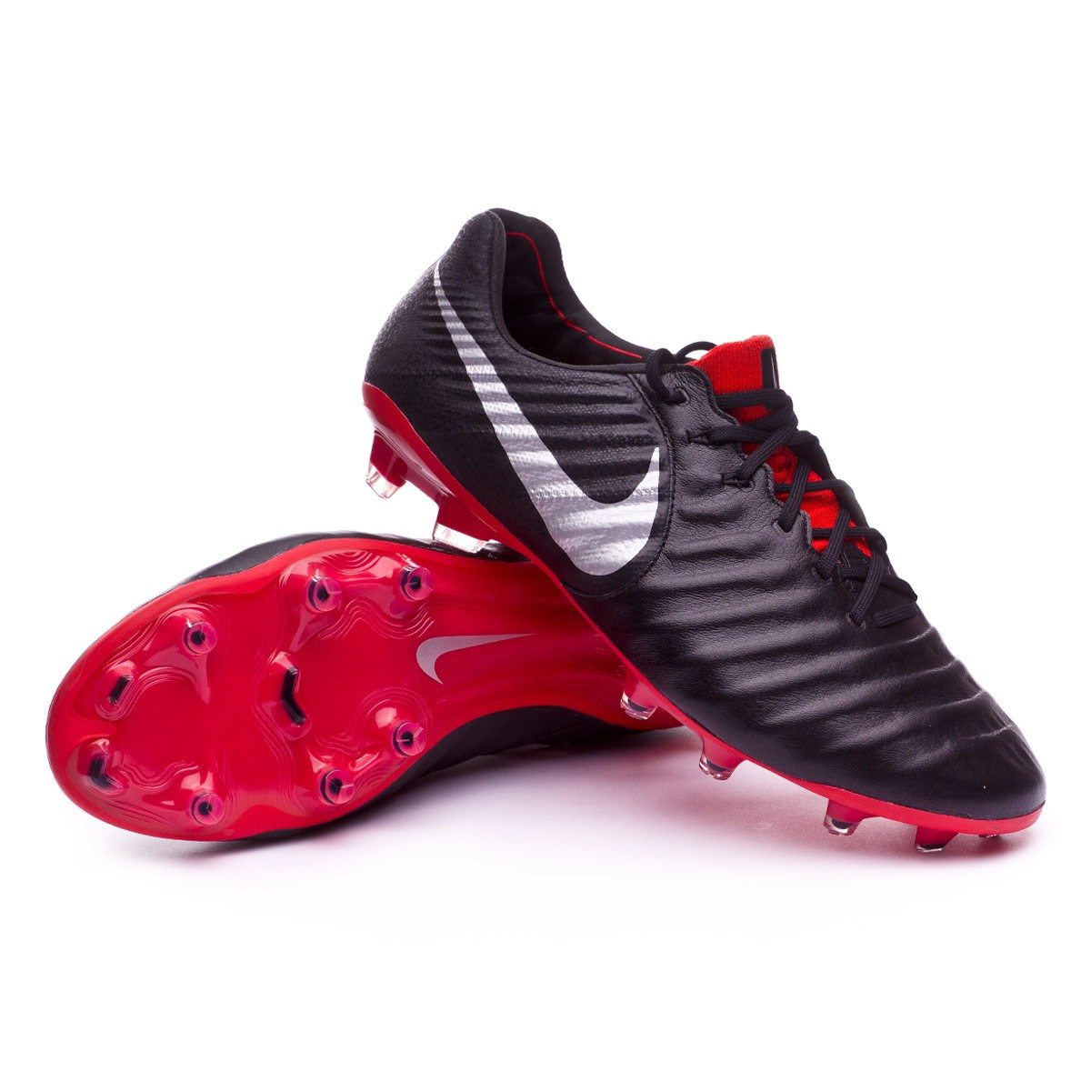 Football Boots Nike Tiempo Legend VII Elite FG Black-Metallic silver-Light  crimson - Football store Fútbol Emotion