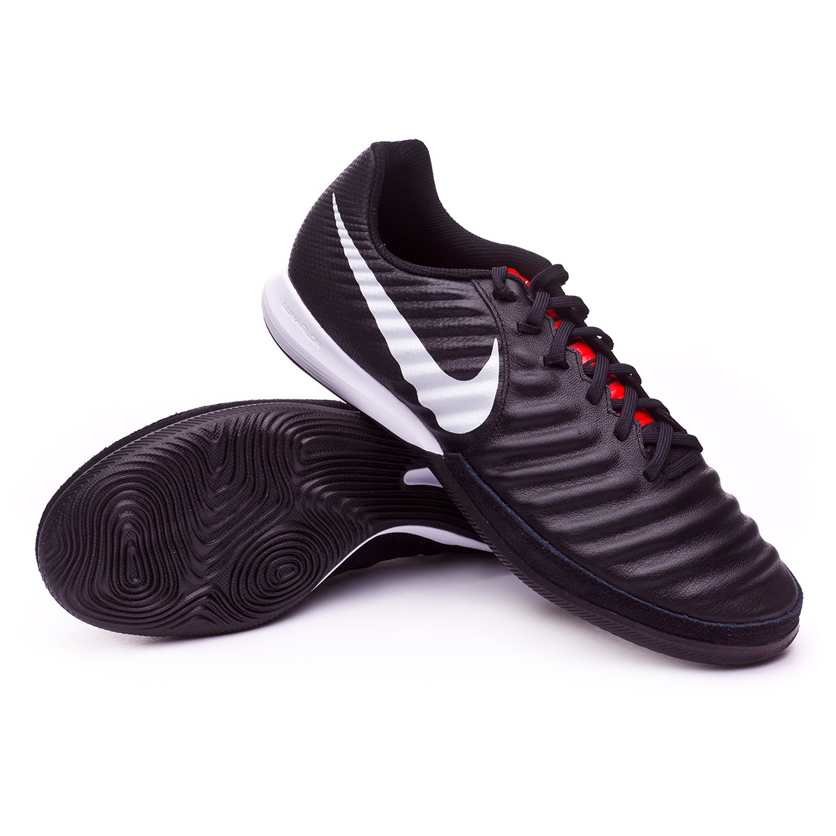 Futsal Boot Nike Tiempo Lunar LegendX VII Pro IC Black-Pure platinum-Light  crimson - Football store Fútbol Emotion