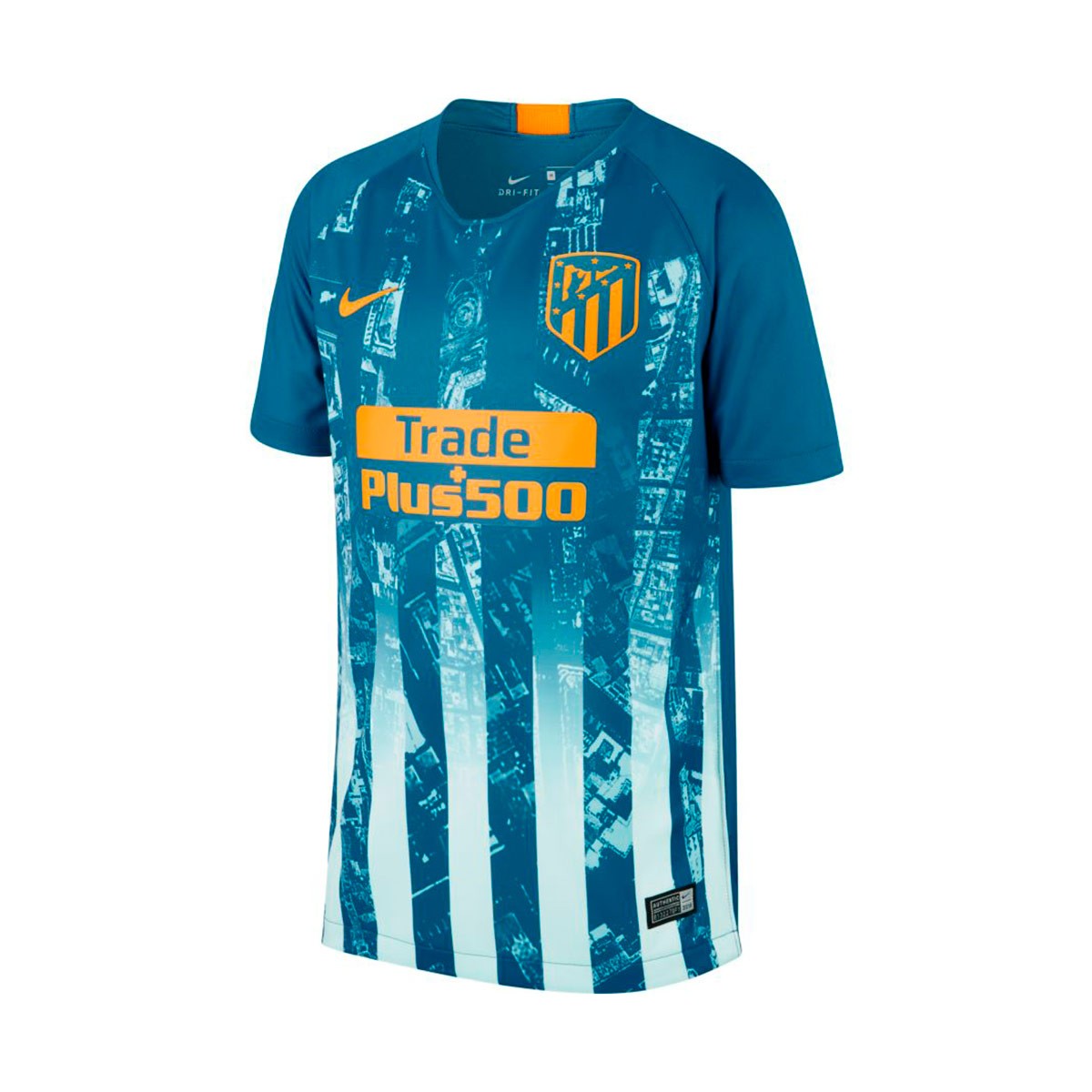 Camiseta Nike Atletico de Madrid Stadium Tercera Equipación 2018-2019 Niño  Green abyss-Orange peel - Tienda de fútbol Fútbol Emotion
