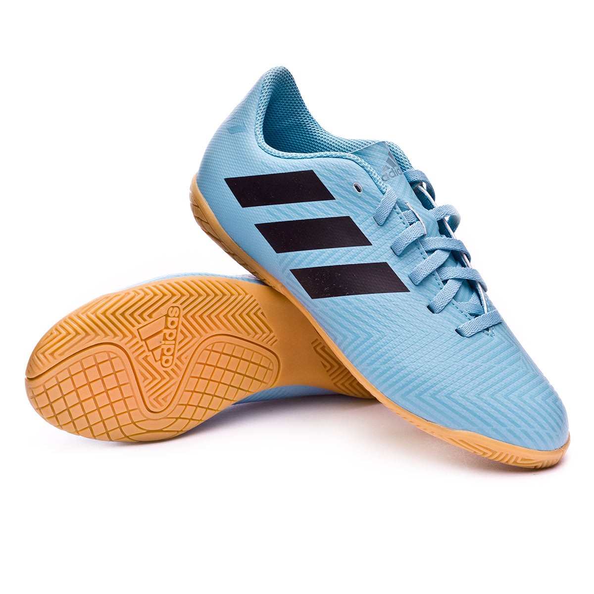 Futsal Boot adidas Kids Nemeziz Messi Tango 18.4 IN Ash blue-Core black-Raw  grey - Football store Fútbol Emotion