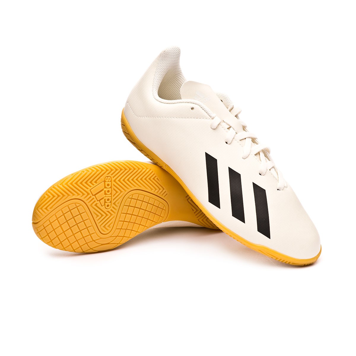 Futsal Boot adidas Kids X Tango 18.4 IN Off white-White-Core black -  Football store Fútbol Emotion