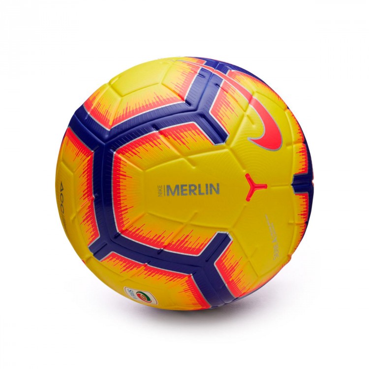 Ball Nike Serie A Merlin 2018-2019 Yellow-Purple-Flash crimson - Football  store Fútbol Emotion