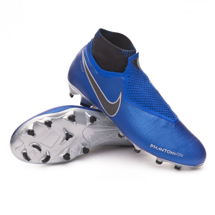 Scarpe Nike Phantom Vision Elite DF FG Racer blue-Black-Metallic  silver-Volt - Negozio di calcio Fútbol Emotion