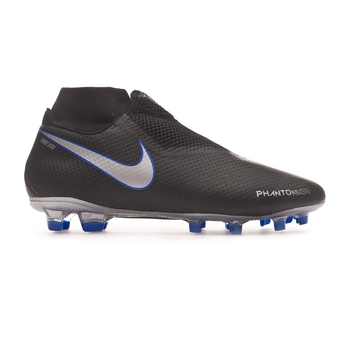 Football Boots Nike Phantom Vision Pro DF FG Black-Metallic silver-Racer  blue - Football store Fútbol Emotion