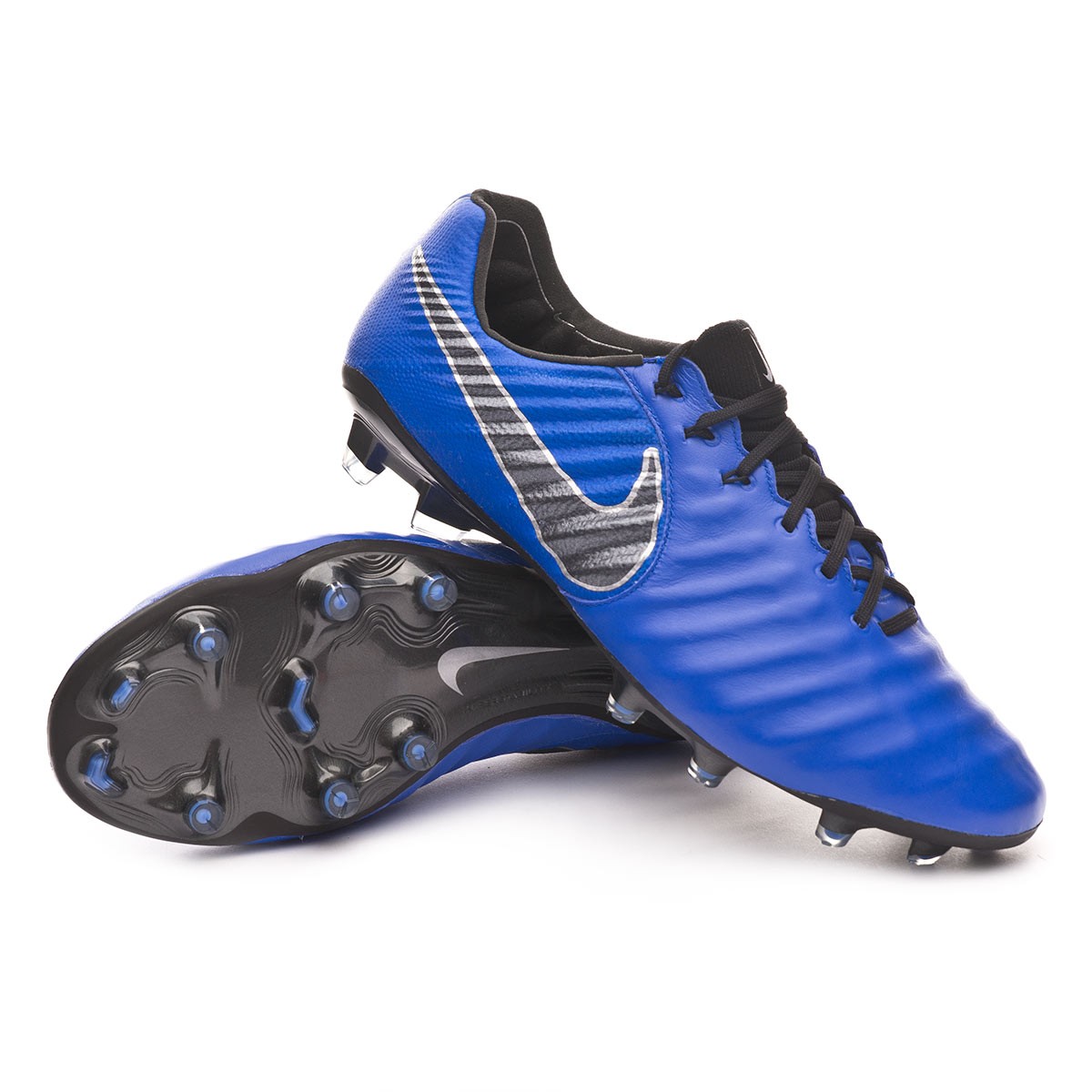 blue and black nike boots