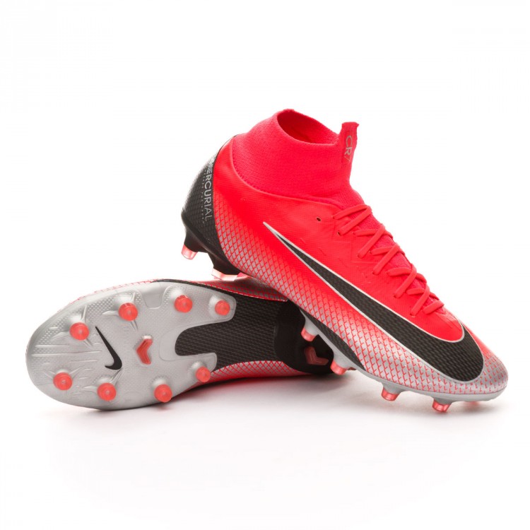 Football Boots Nike Mercurial Superfly VI Pro CR7 AG-Pro Bright  crimson-Black-Chrome-Dark grey - Football store Fútbol Emotion