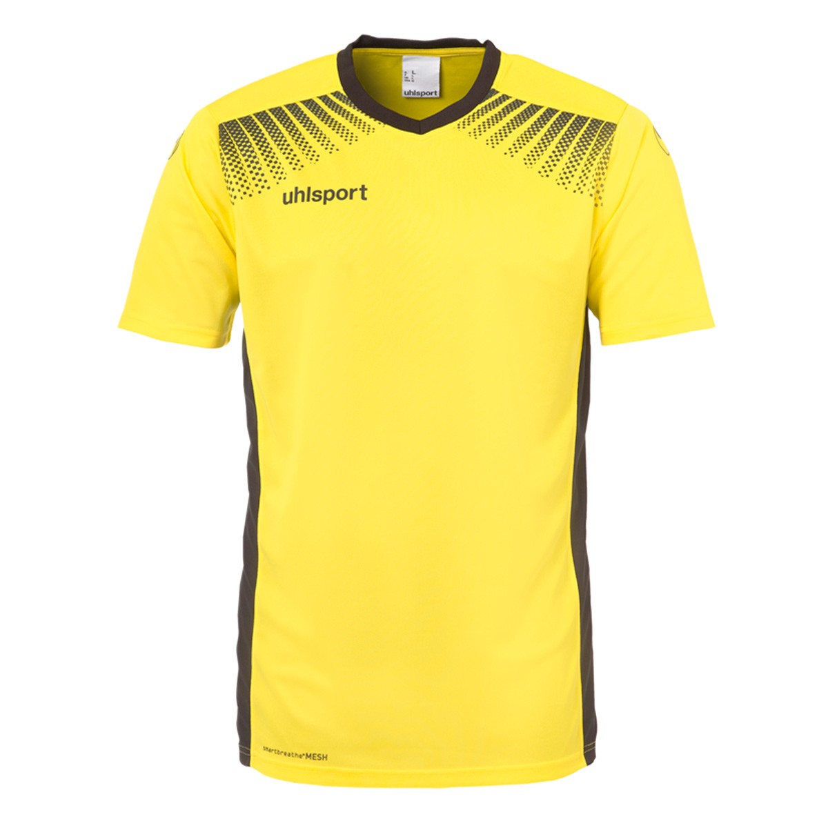 yellow and black football kit