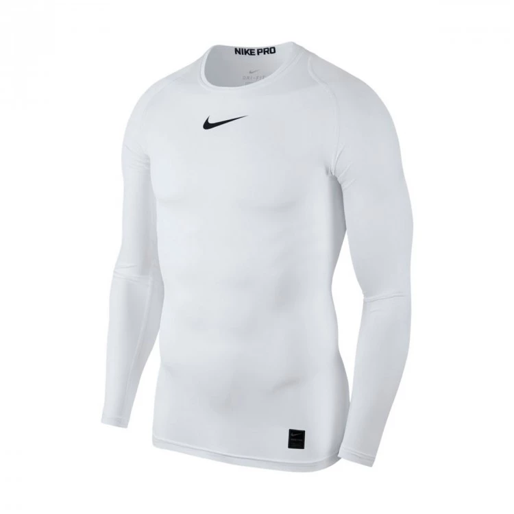 camiseta-nike-pro-top-white-black-0