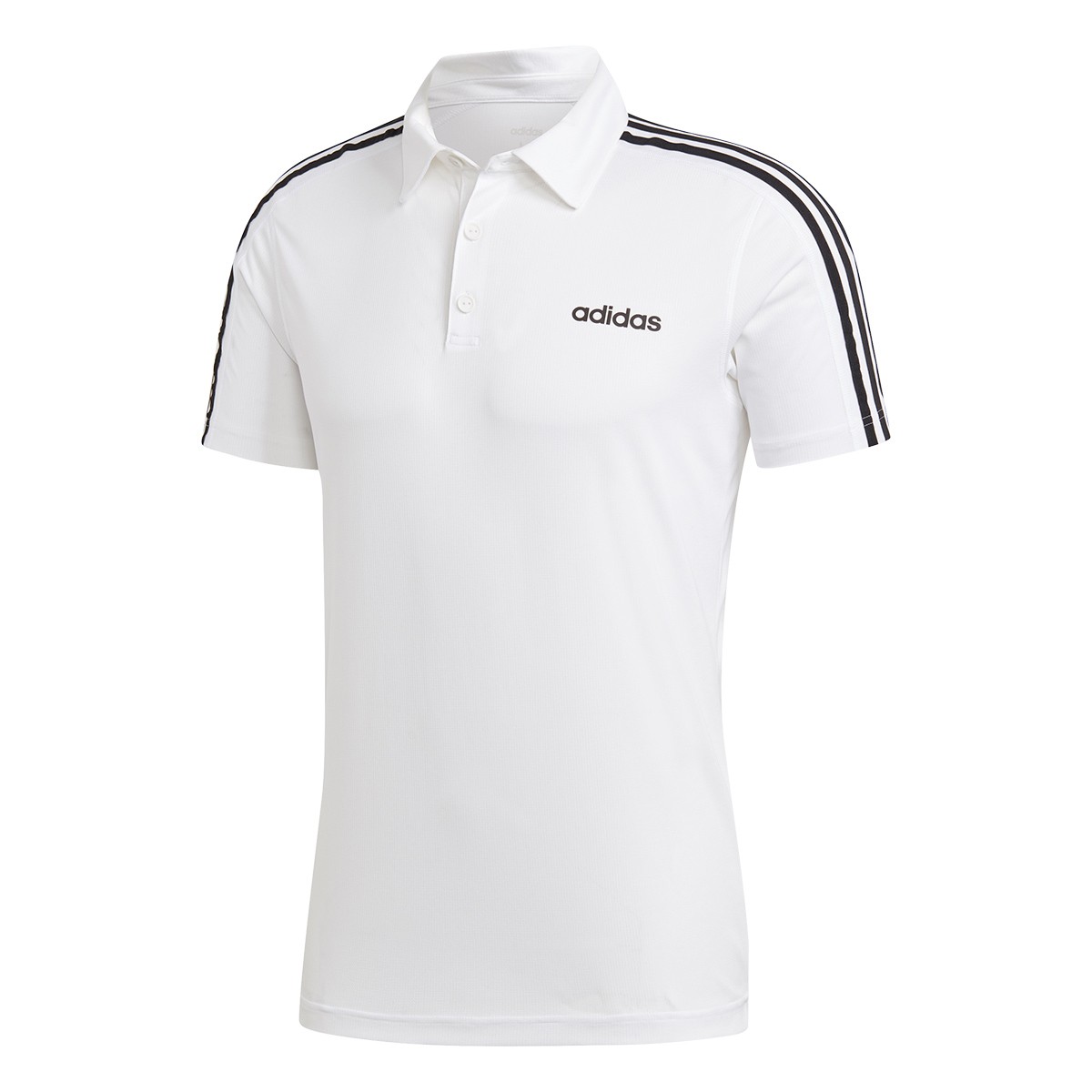 Polo shirt adidas 3 Stripes Design2Move White-Black - Football store Fútbol  Emotion