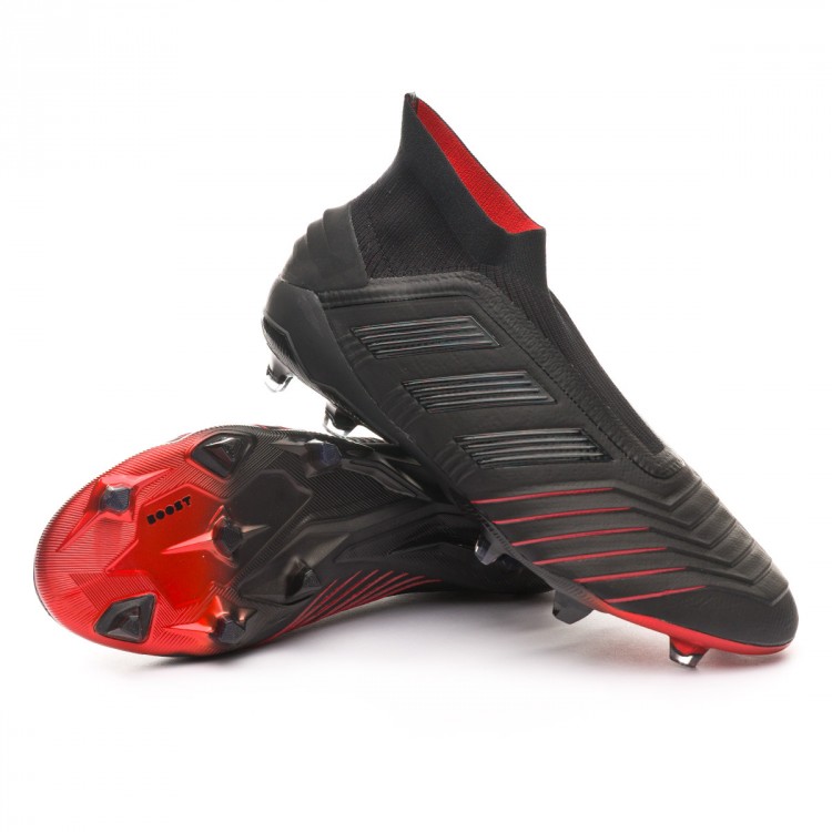 Football Boots adidas Predator 19+ FG Core black-Core black-Active red -  Football store Fútbol Emotion
