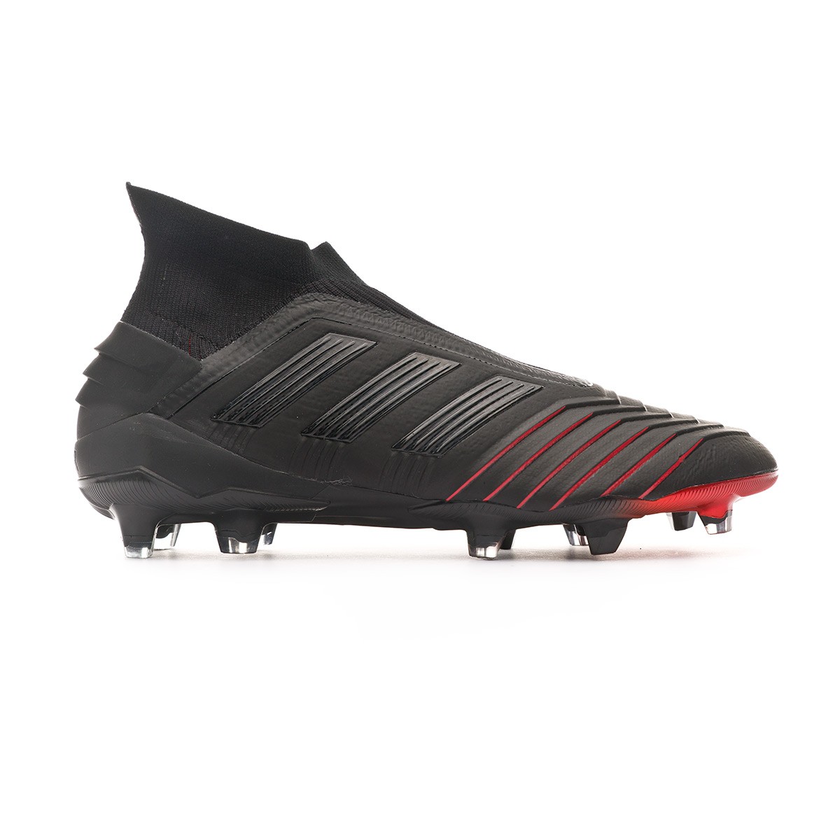 black and red predator football boots