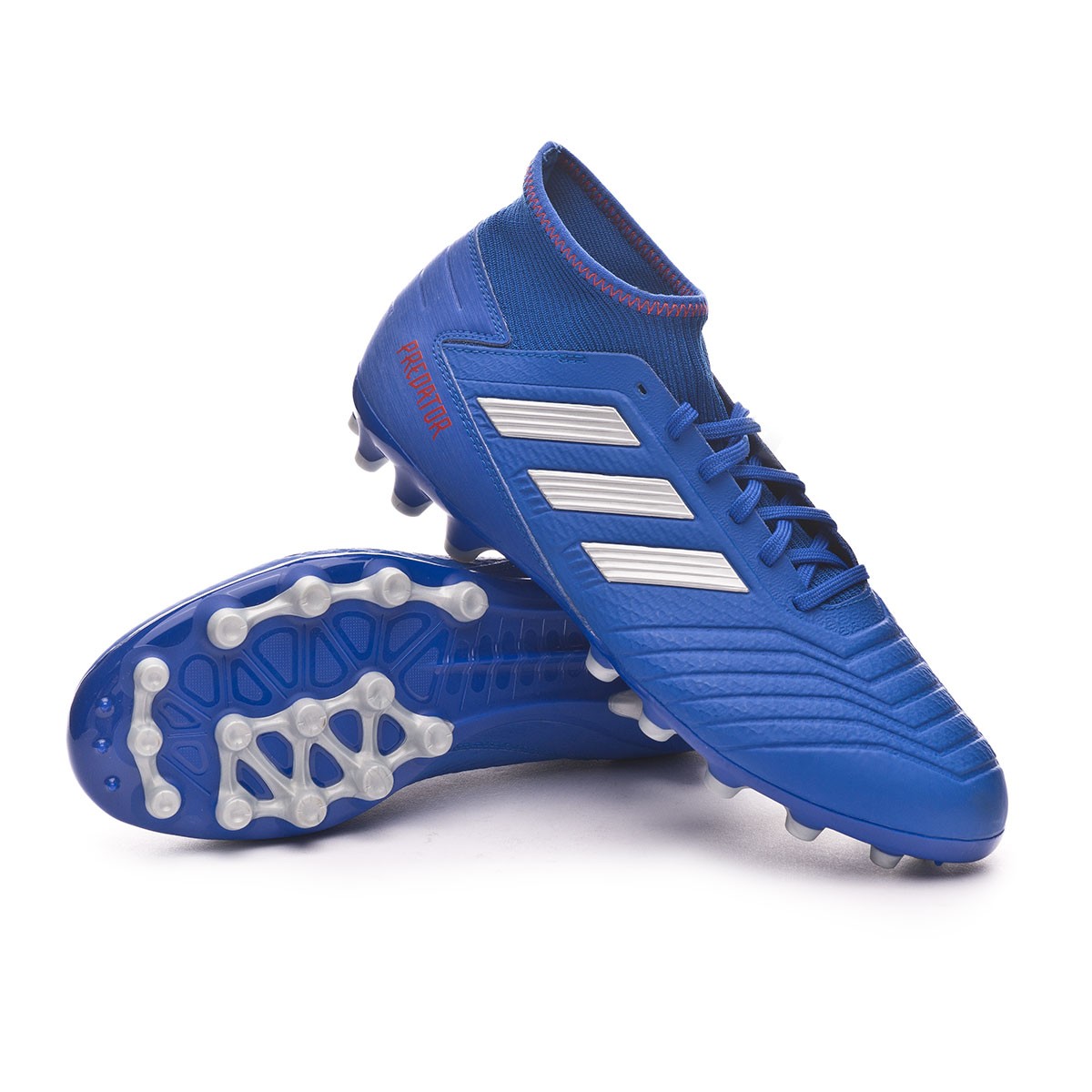 Football Boots adidas Predator 19.3 AG Bold blue-Silver metallic-Active red  - Football store Fútbol Emotion