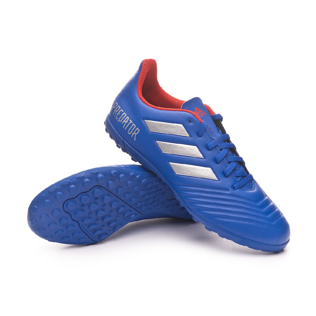 Football Boot adidas Predator Tango 19.4 Turf Bold blue-Silver  metallic-Active red - Football store Fútbol Emotion