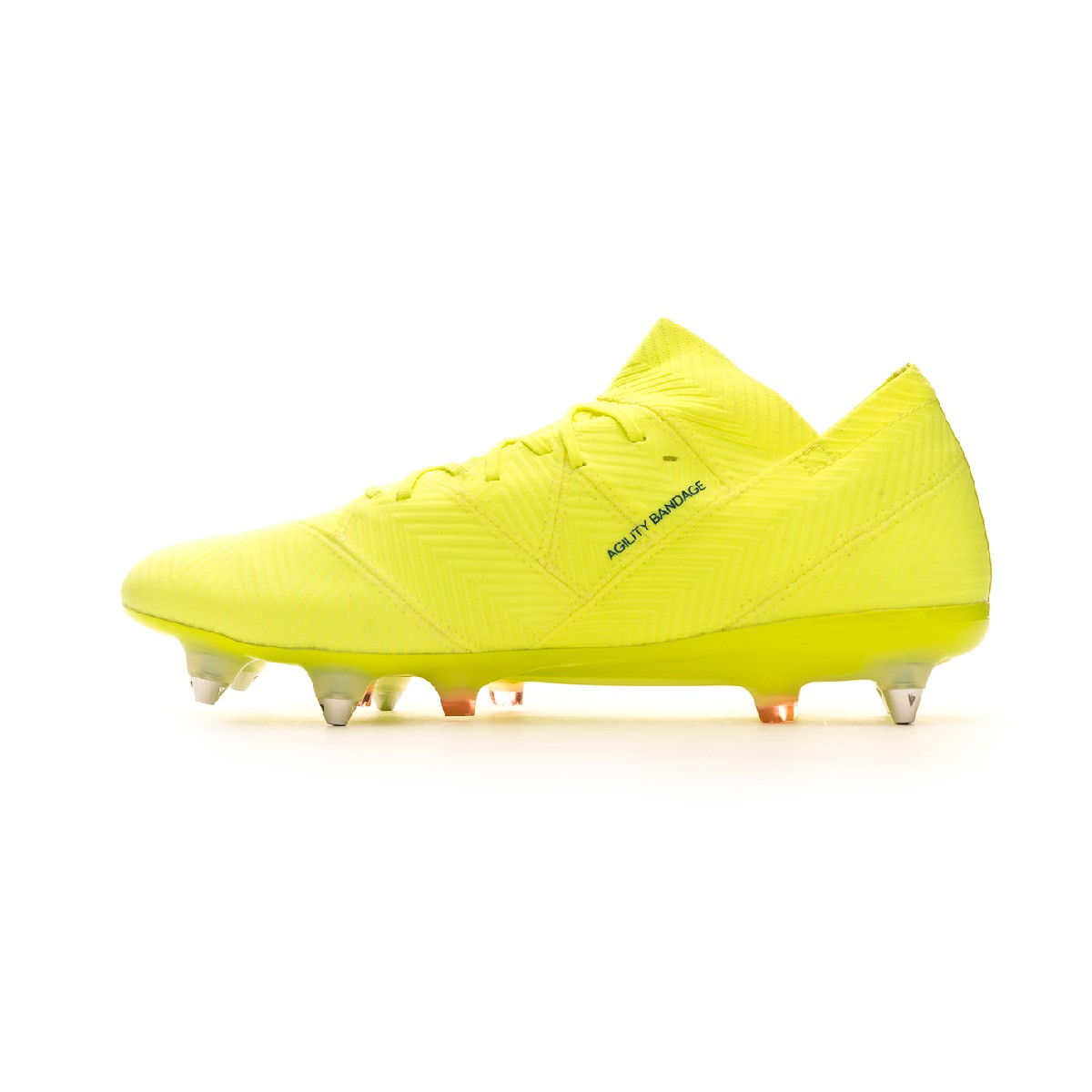 Zapatos de fútbol adidas Nemeziz 18.1 SG Solar yellow-Football blue-Active  red - Tienda de fútbol Fútbol Emotion