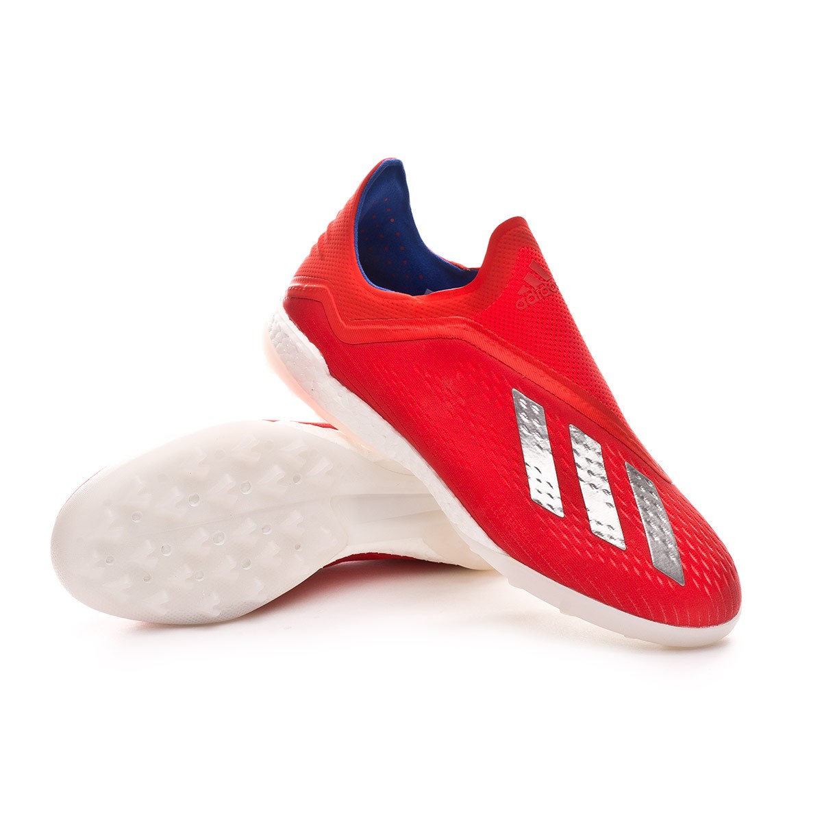 Football Boot adidas X Tango 18+ Turf Active red-Silver metallic-Bold blue  - Football store Fútbol Emotion