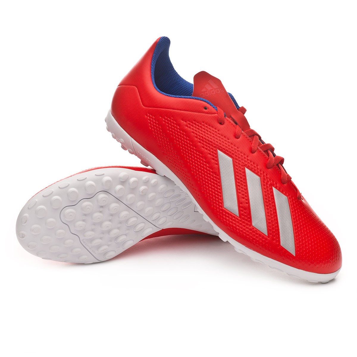 Football Boot adidas X Tango 18.4 Turf Active red-Silver metallic-Bold blue  - Football store Fútbol Emotion