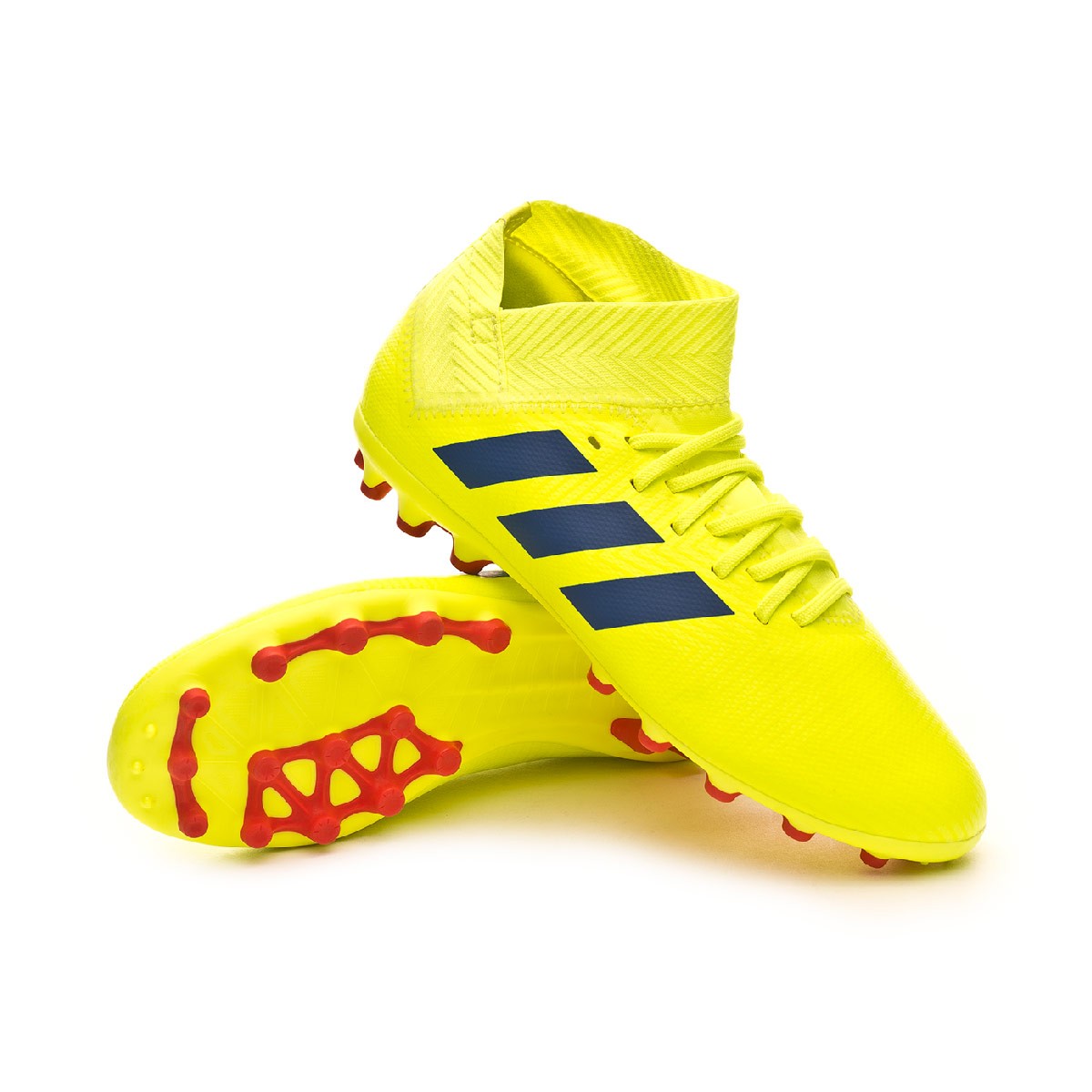 Football Boots adidas Kids Nemeziz 18.3 AG Solar yellow-Football  blue-Active red - Football store Fútbol Emotion