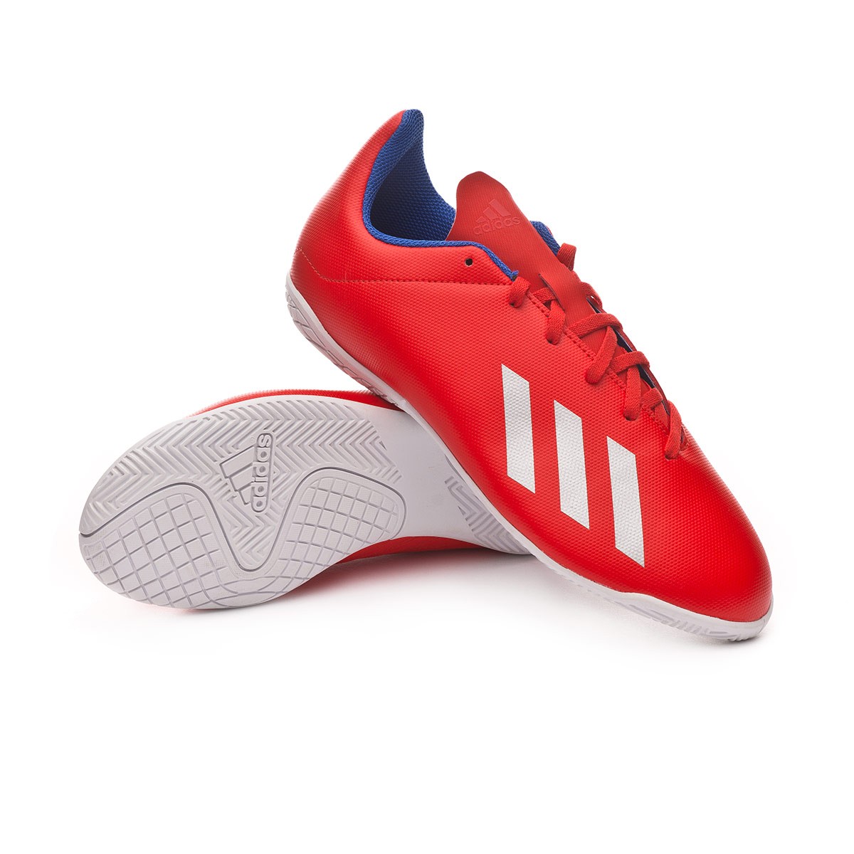 Futsal Boot adidas Kids X Tango 18.4 IN Active red-Silver metallic-Bold  blue - Football store Fútbol Emotion