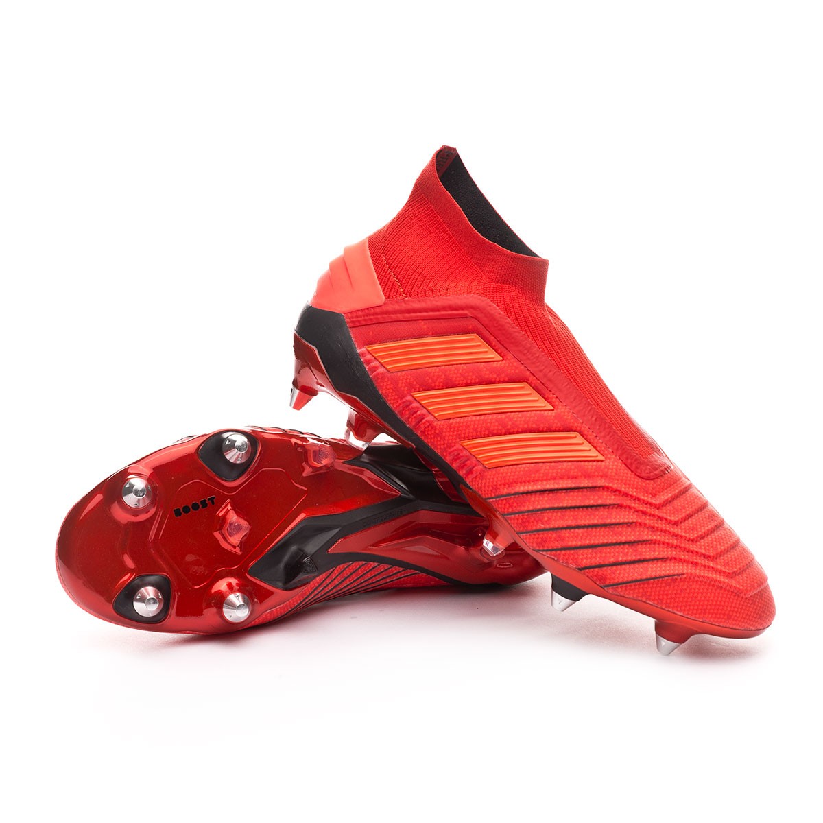 red predator football boots
