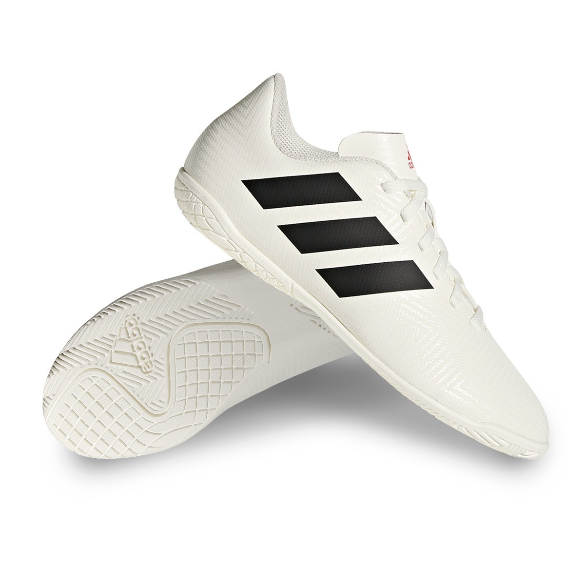 Futsal Boot adidas Kids Nemeziz Tango 18.4 IN Off white-Core black-Active  red - Football store Fútbol Emotion