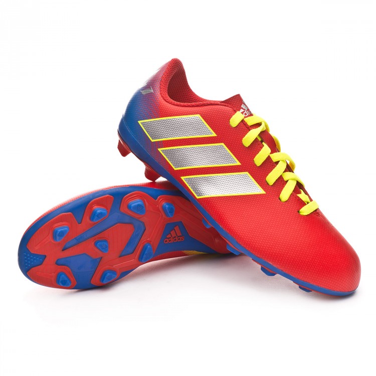 Scarpe adidas Nemeziz Messi 18.4 FxG Junior Active red-Silver  metallic-Football blue - Negozio di calcio Fútbol Emotion