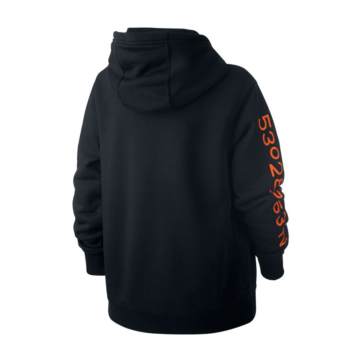 black and orange hoodie nike