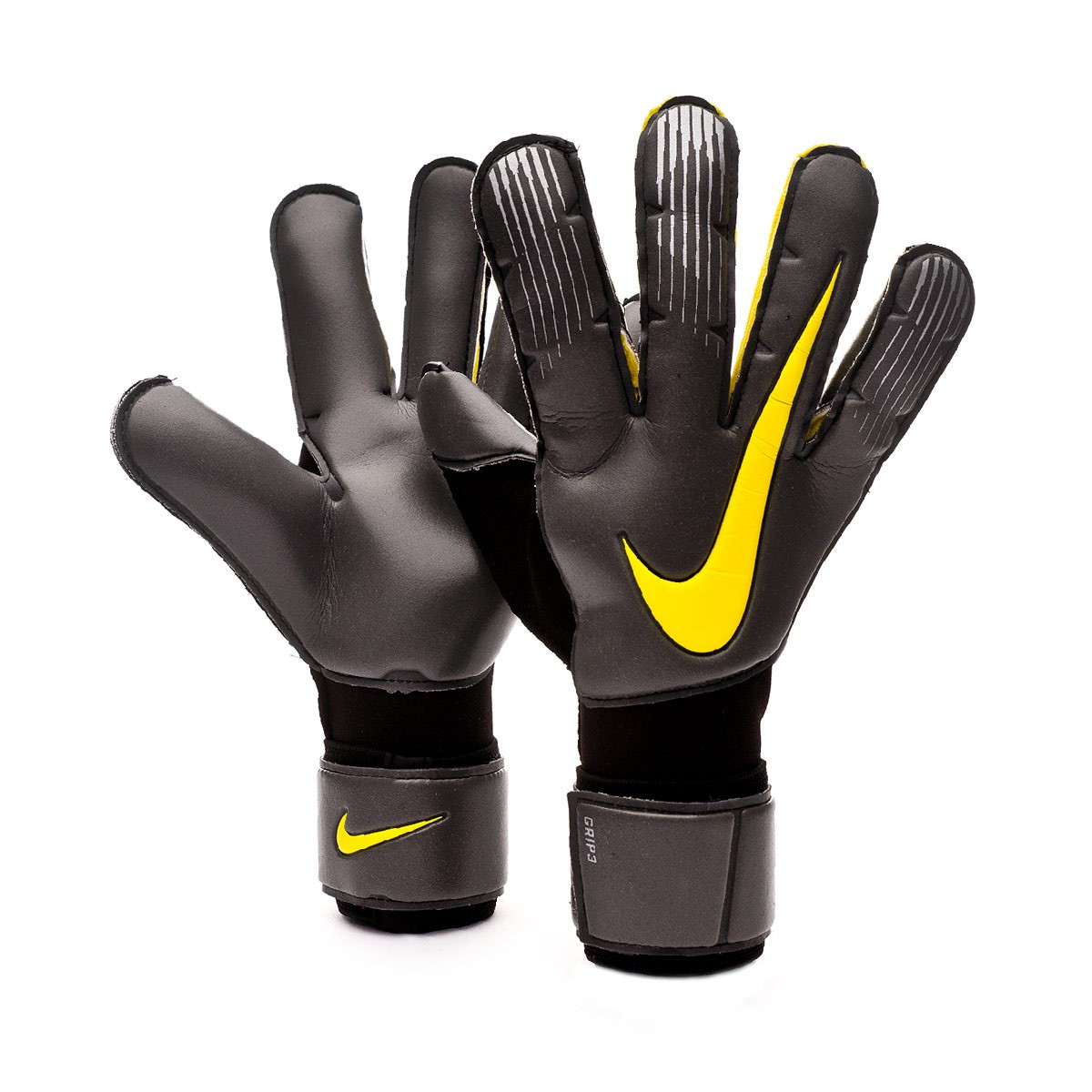 Guante de portero Nike Grip 3 Anthracite-Black-Optical yellow 