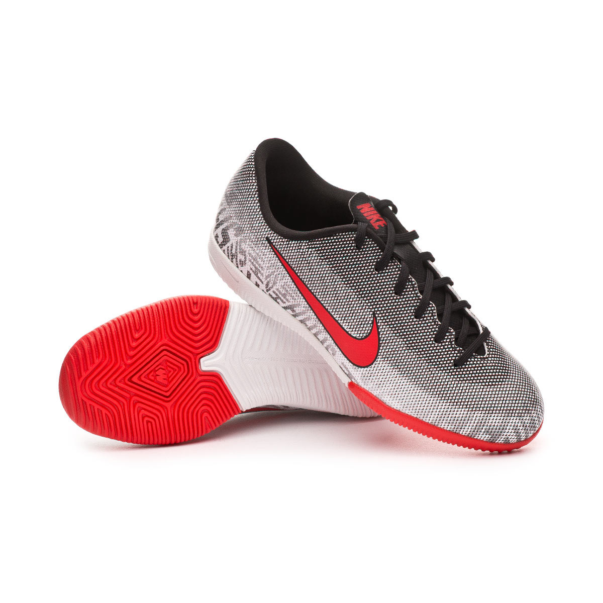 Futsal Boot Nike Mercurial VaporX XII Academy Neymar Jr IC Niño  White-Challenge red-Black - Football store Fútbol Emotion