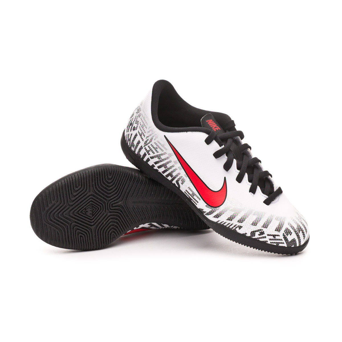 Futsal Boot Nike Mercurial Vapor XII Club Neymar Jr IC Niño White-Challenge  red-Black - Football store Fútbol Emotion