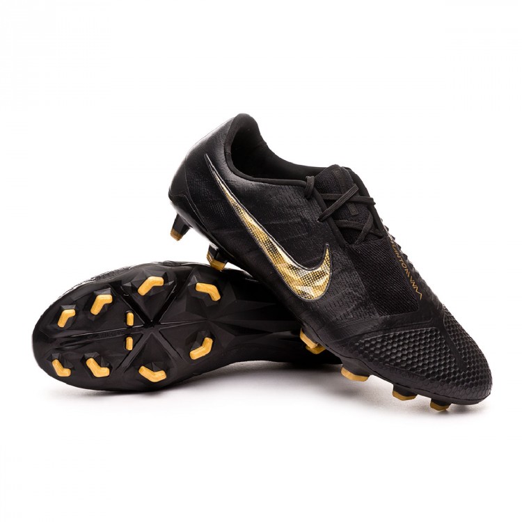 Football Boots Nike Phantom Venom Elite FG Black-Metallic vivid gold -  Football store Fútbol Emotion