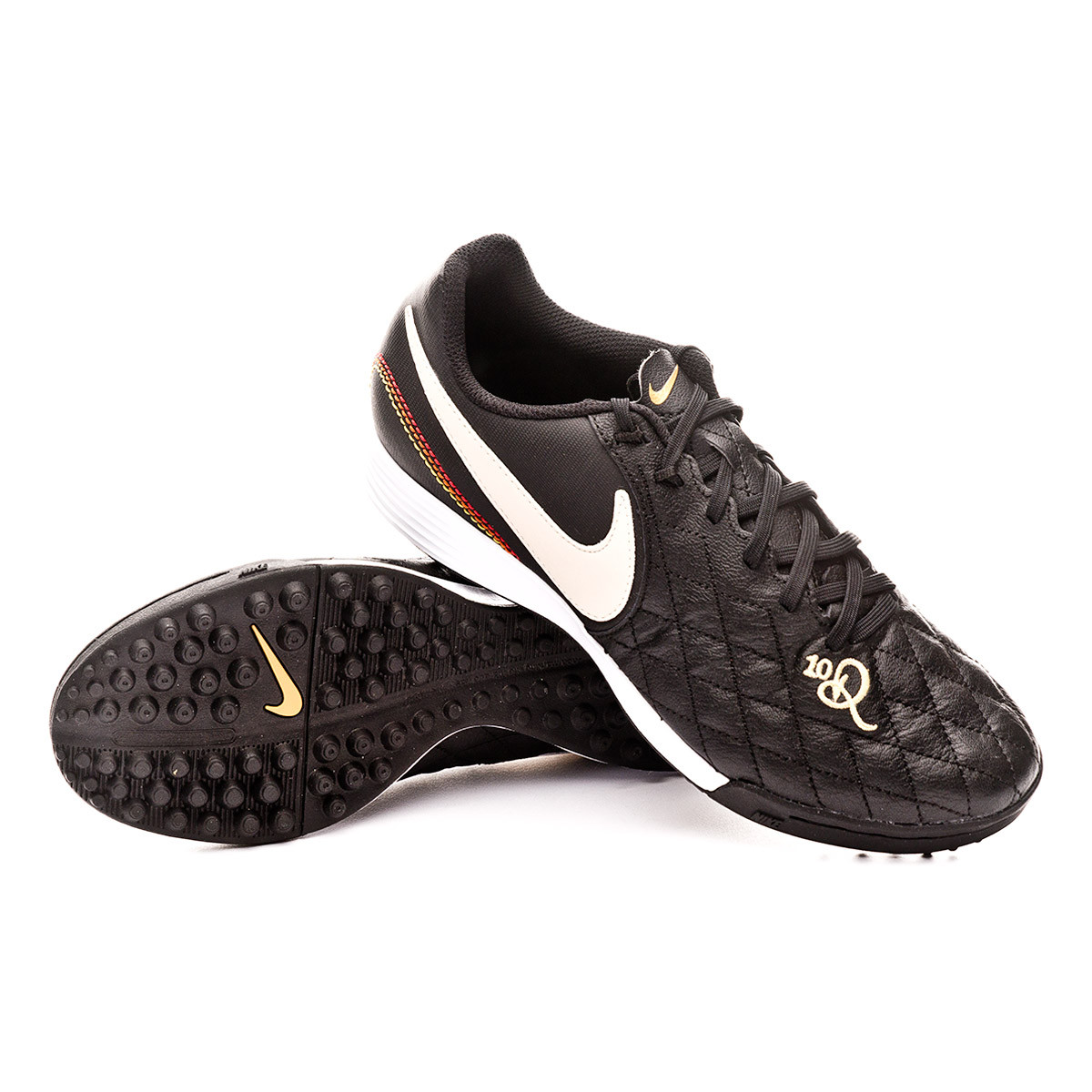 Zapatilla Nike Tiempo LegendX VII Academy 10R Turf Black-Light  orewood-Metallic gold - Tienda de fútbol Fútbol Emotion