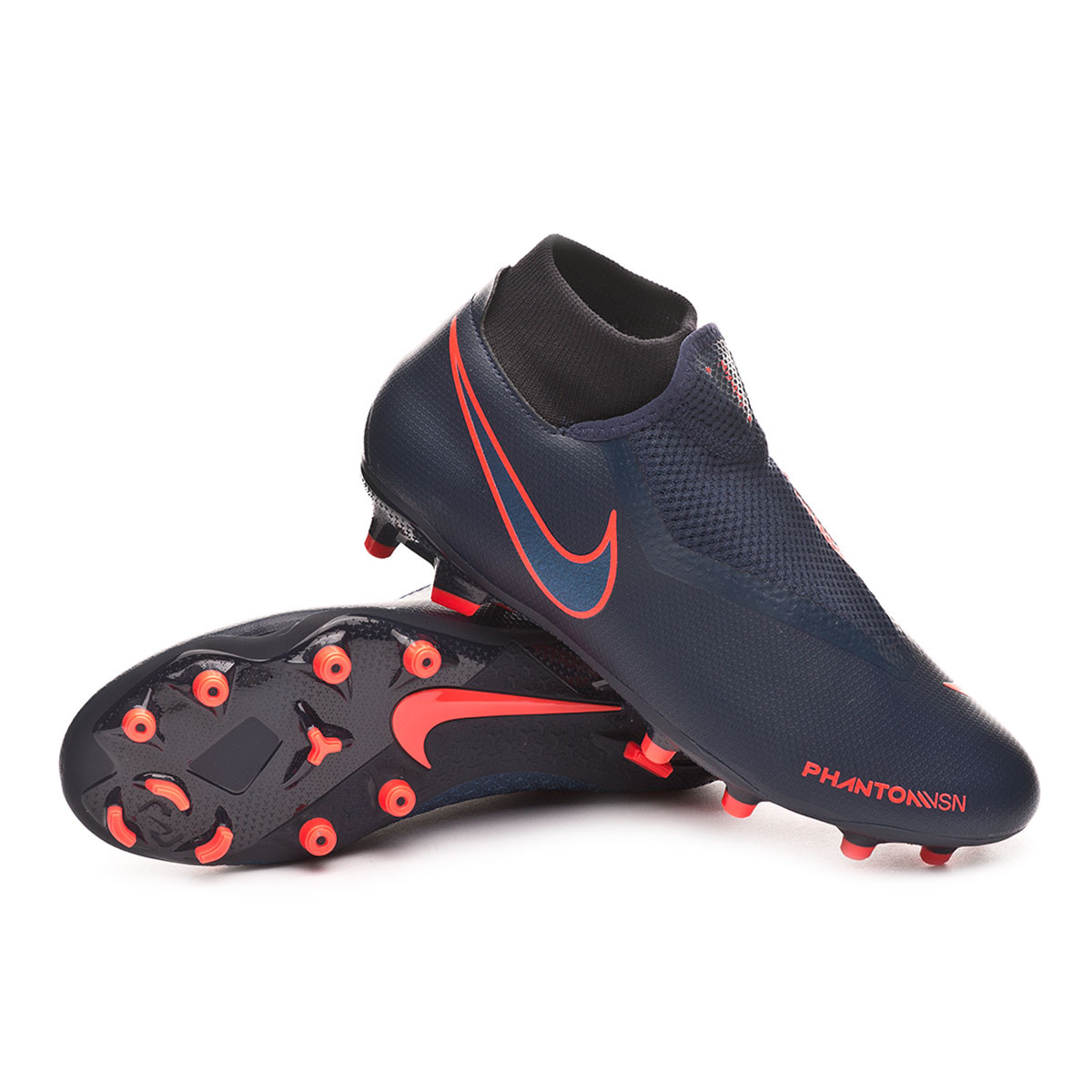 Football Boots Nike Phantom Vision Academy DF FG/MG Obsidian-Black-Bright  crimson - Football store Fútbol Emotion