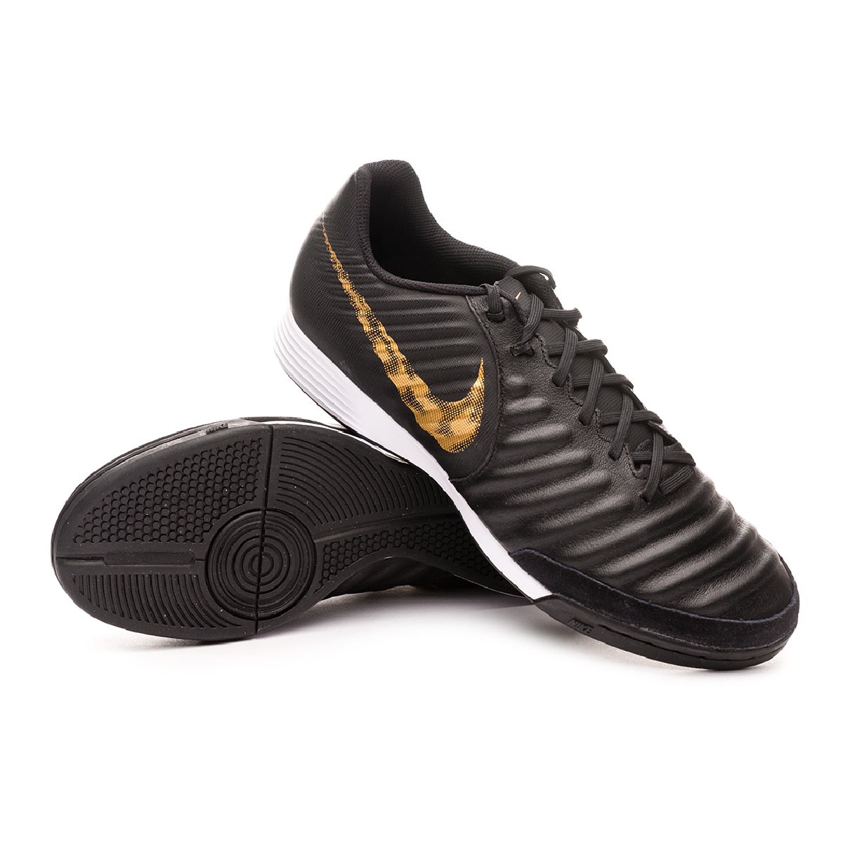 Scarpe Nike Tiempo LegendX VII Academy IC Black-Metallic vivid gold -  Negozio di calcio Fútbol Emotion