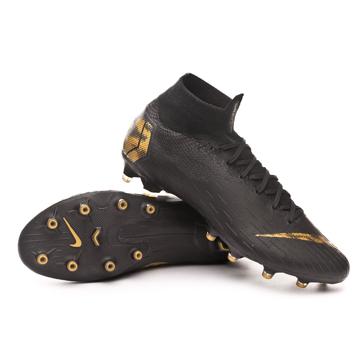 Bota de fútbol Nike Mercurial Superfly VI Elite AG-Pro Black-Metallic vivid  gold - Tienda de fútbol Fútbol Emotion
