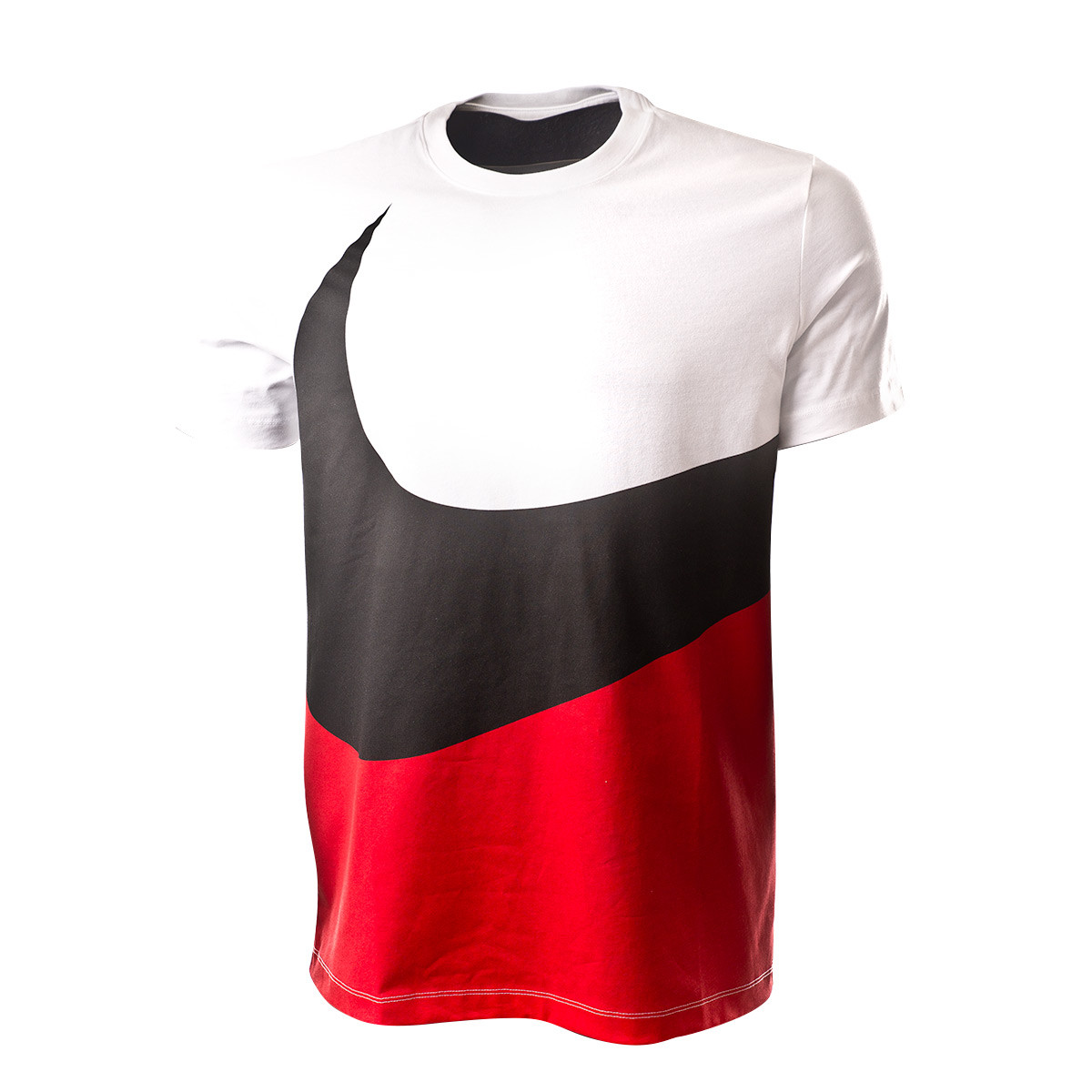 white black and red nike shirt