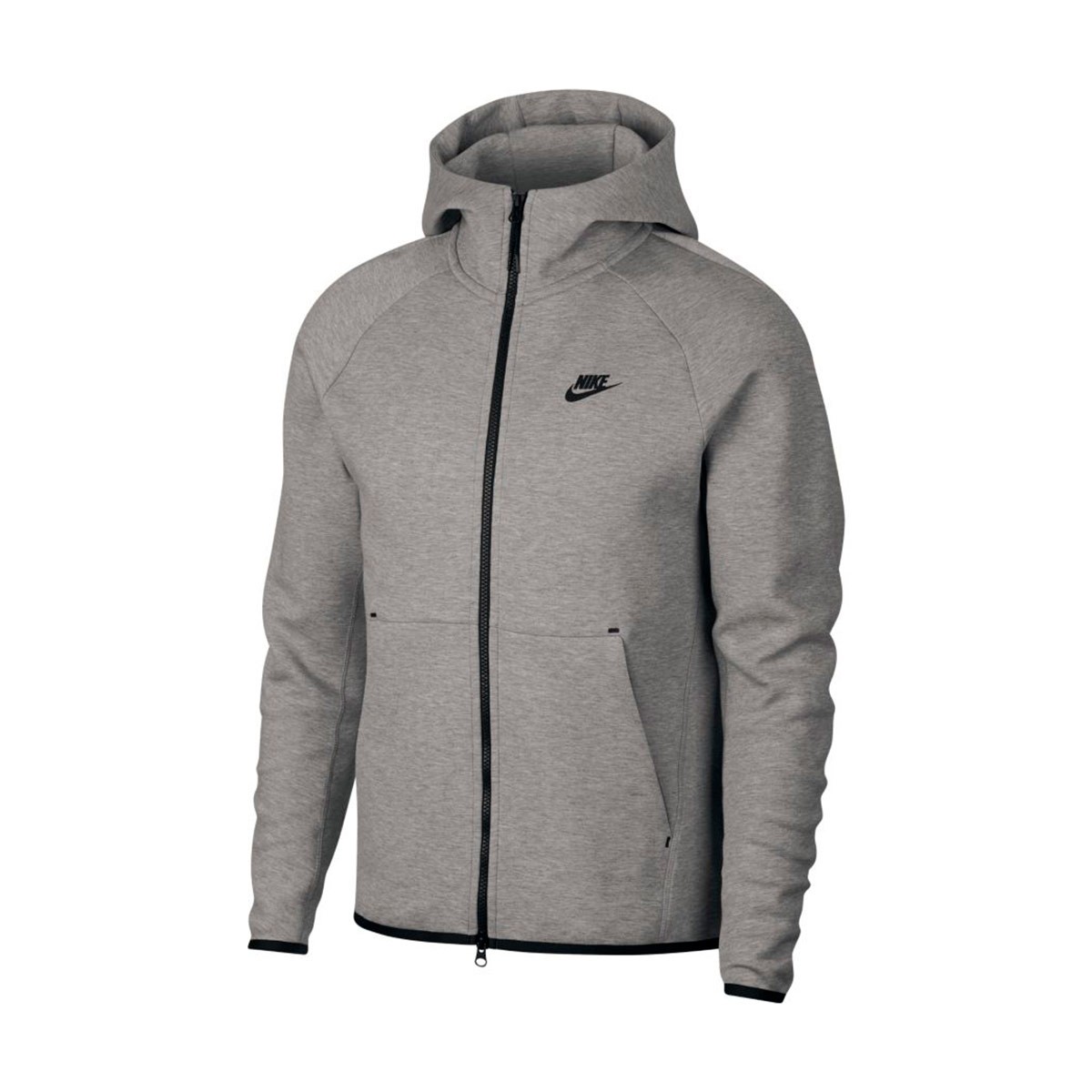 grey tech fleece jacket