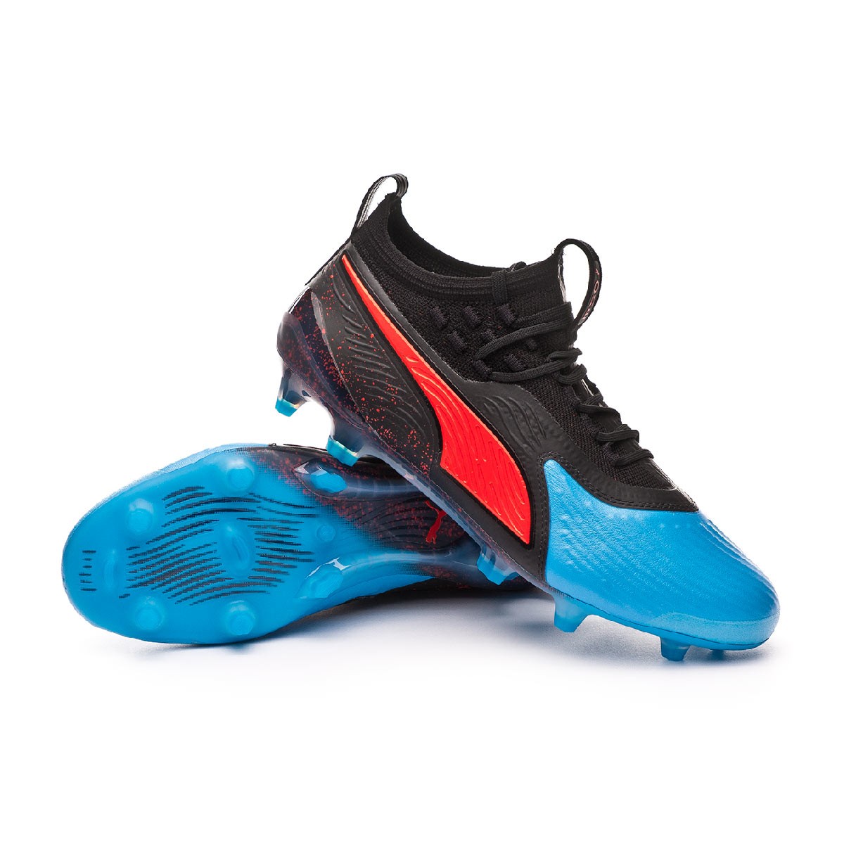 Zapatos de fútbol Puma One 19.1 FG/AG Bleu azur-Red blast-Black - Tienda de fútbol  Fútbol Emotion