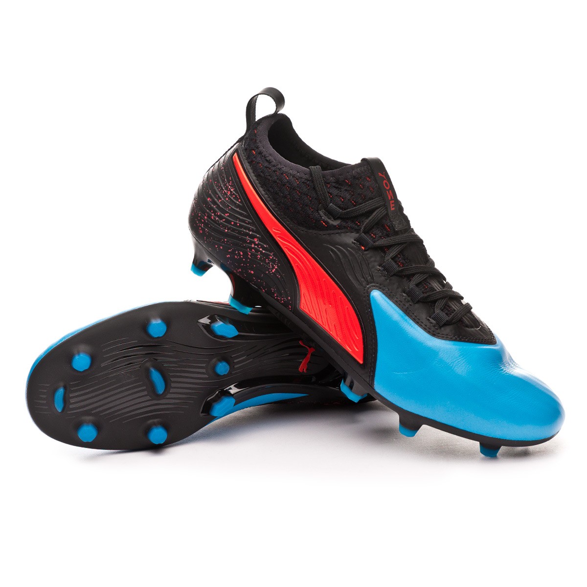Zapatos de fútbol Puma One 19.2 FG/AG Bleu azur-Red blast-Black - Tienda de fútbol  Fútbol Emotion