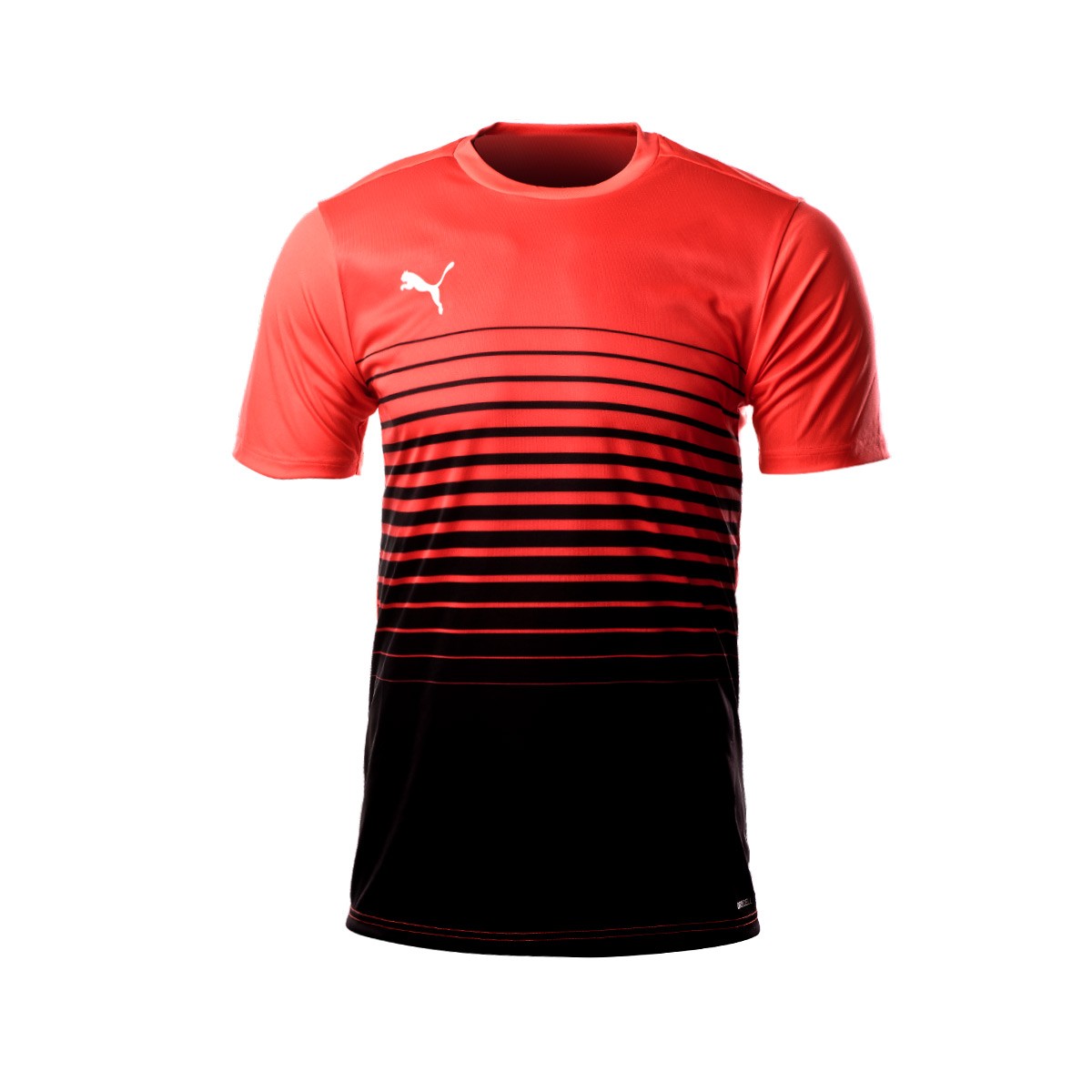 red and black football jersey