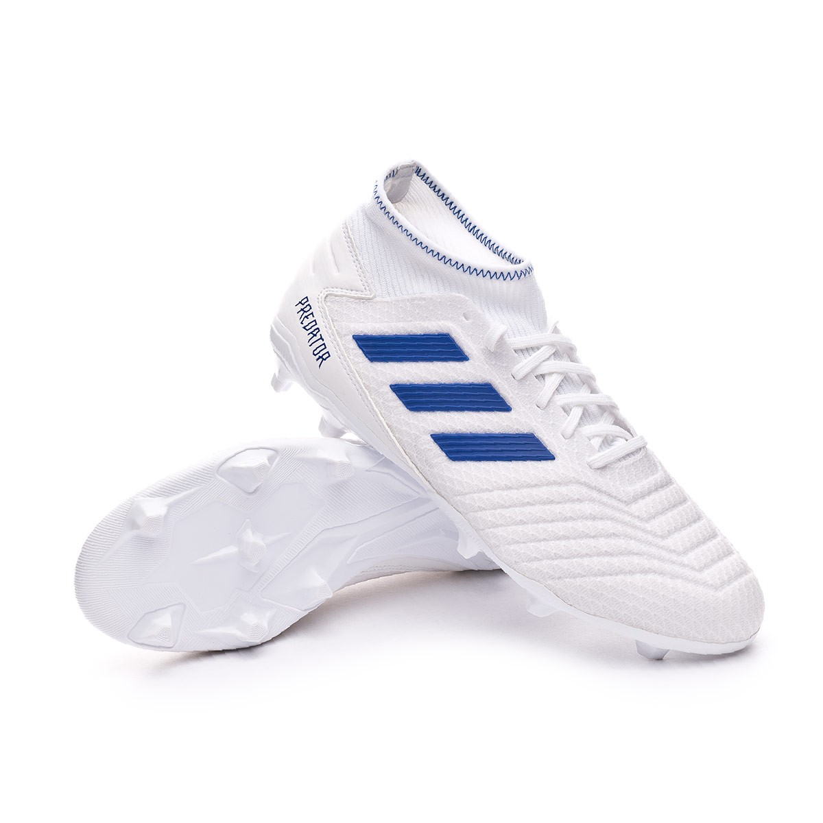 Football Boots adidas Predator 19.3 FG White-Bold blue - Football store  Fútbol Emotion