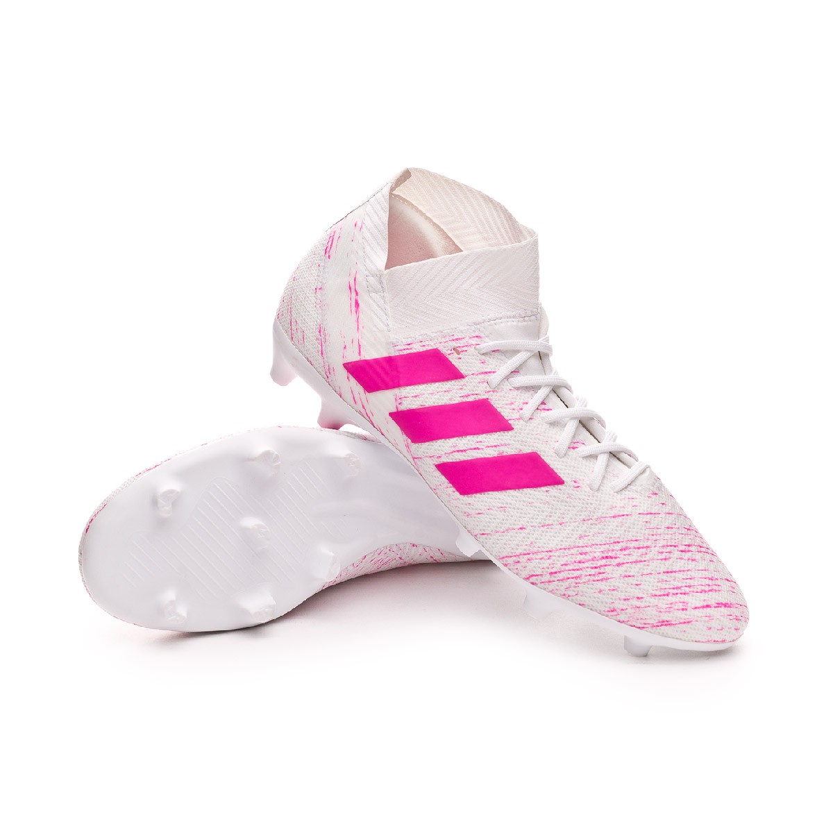 Bota de fútbol adidas Nemeziz 18.3 FG White-Shock pink - Tienda de fútbol  Fútbol Emotion