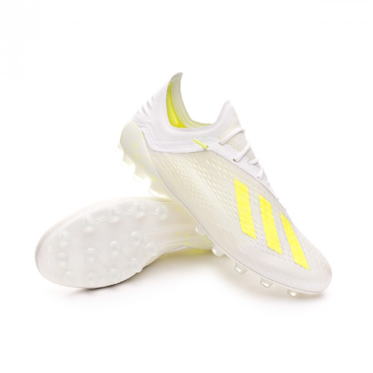 Football Boots Adidas X 18 1 Ag White Solar Yellow White Futbol Emotion