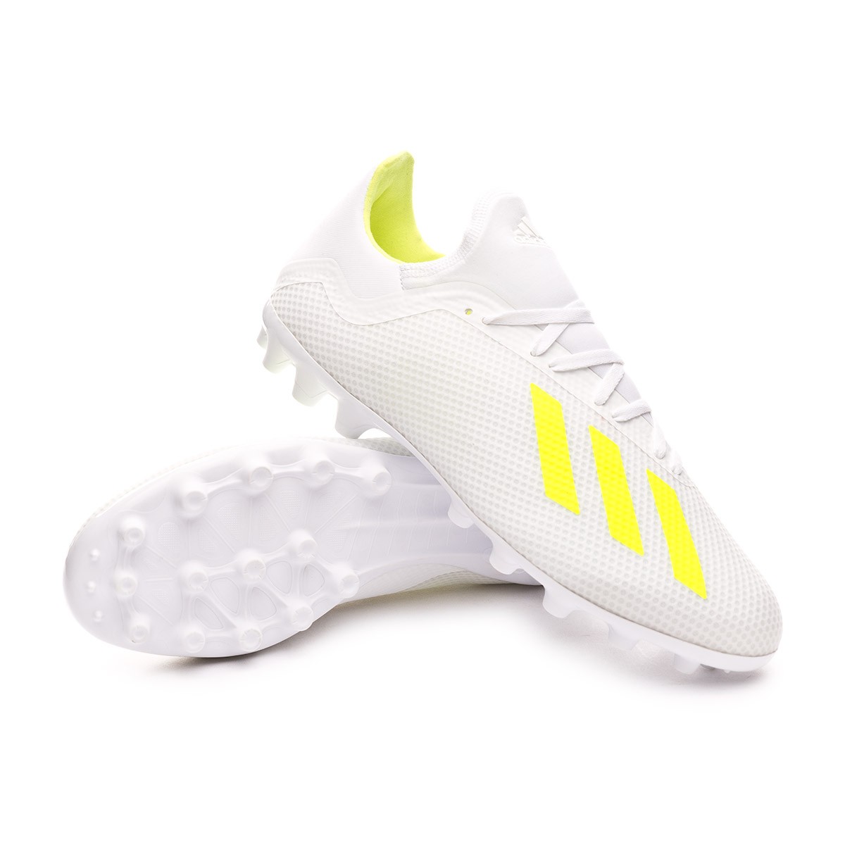 Bota de fútbol adidas X 18.3 AG White-Solar yellow-White - Tienda de fútbol  Fútbol Emotion