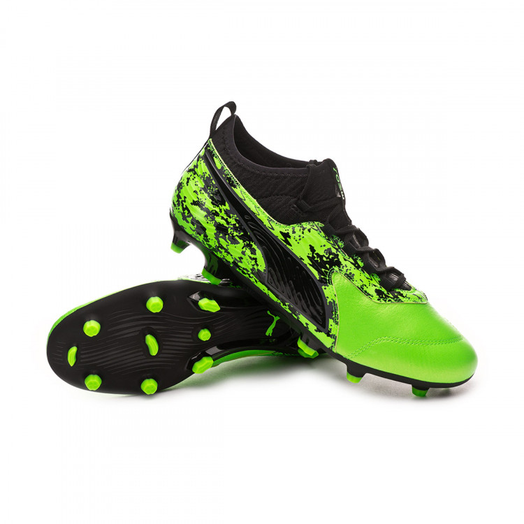 black and green puma football boots