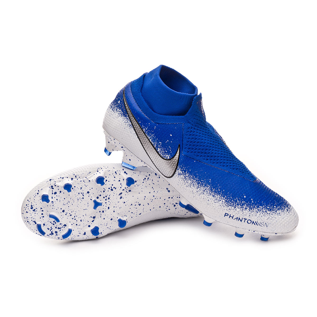 Football Boots Nike Phantom Vision Elite DF FG Racer blue-Chrome-White -  Football store Fútbol Emotion