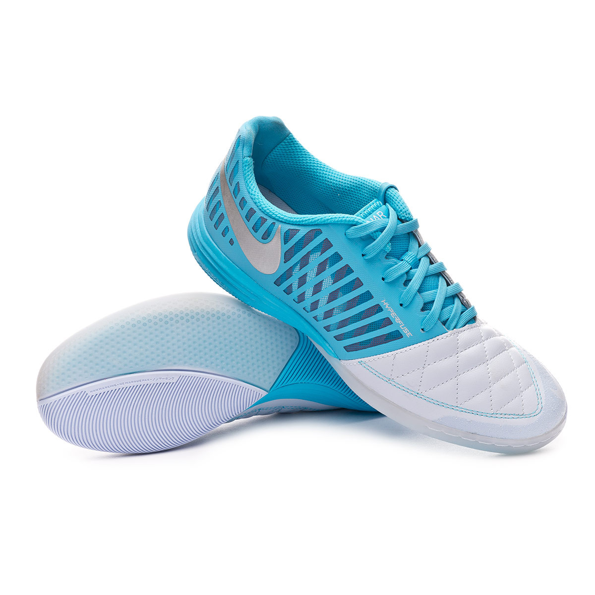 Futsal Boot Nike Lunar Gato II IC Half blue-Metallic silver-Blue fury -  Football store Fútbol Emotion