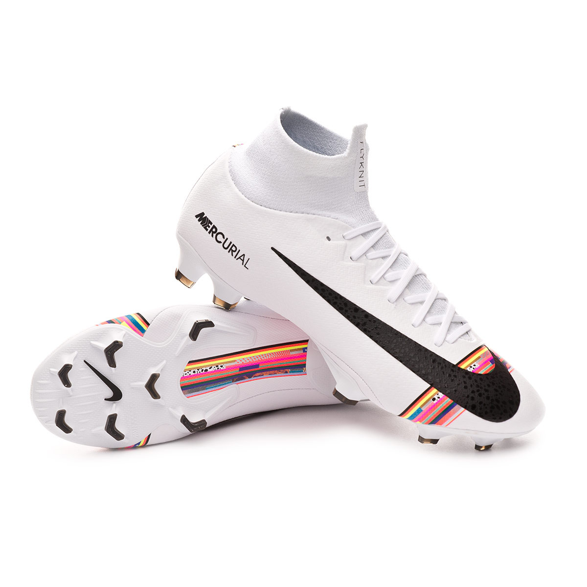 Football Boots Nike Mercurial Superfly VI Pro LVL UP FG Pure  platinum-Black-White - Football store Fútbol Emotion