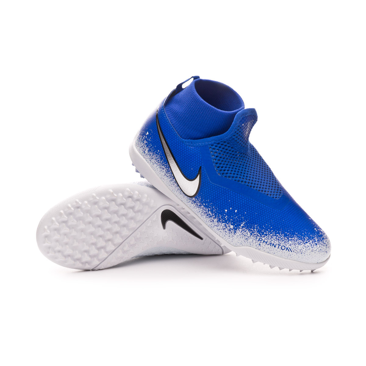 Zapatilla Nike Phantom Vision Academy DF Turf Niño Racer  blue-Chrome-White-Black - Tienda de fútbol Fútbol Emotion